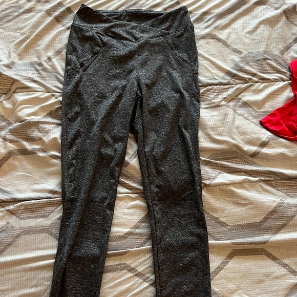 Grey Crossfront Leggings - Picture 1 of 2